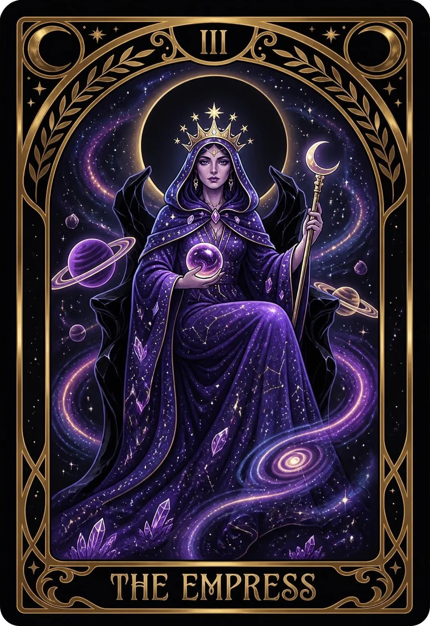 The Empress tarot card (Major Arcana III) from the Life Oracle deck