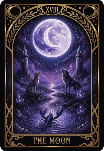 The Moon tarot card