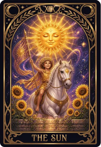 The Sun tarot card